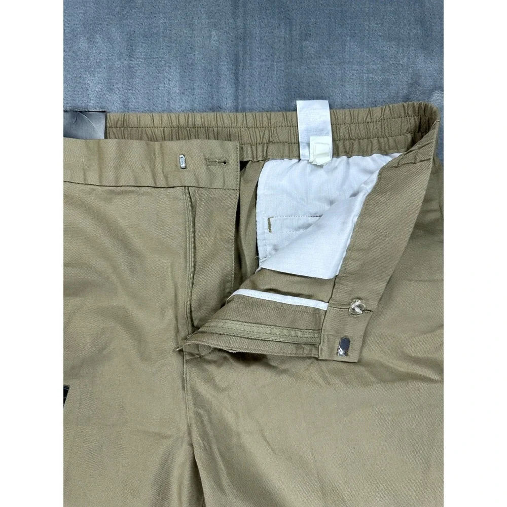Banana Republic Mason Athletic Tapered Pants Mens 36x30 Khaki Tan Elastic Waist
